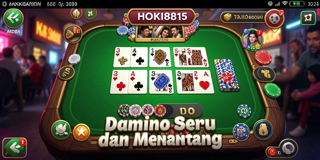 Tampilan menarik saat bermain Domino di HOKI8815 dengan teman-teman.