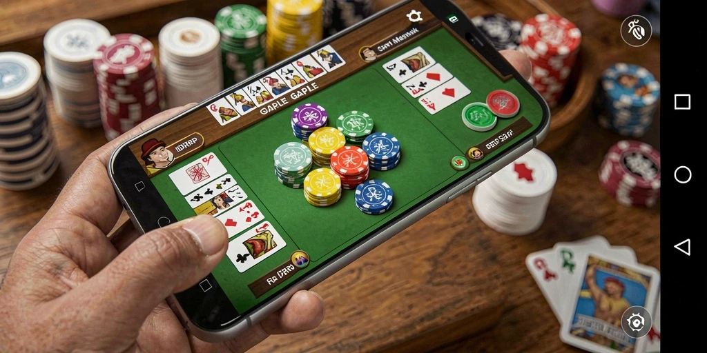 Tampilan screenshot utama relaksasi bermain Gaple di IDRRP.