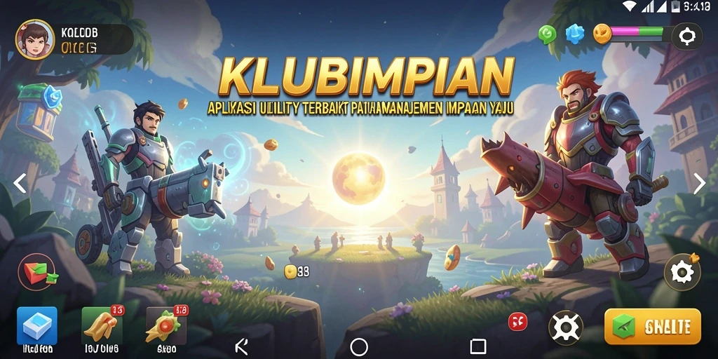 Tampilan antarmuka KLUBIMPIAN yang menarik dan mudah dinavigasi.
