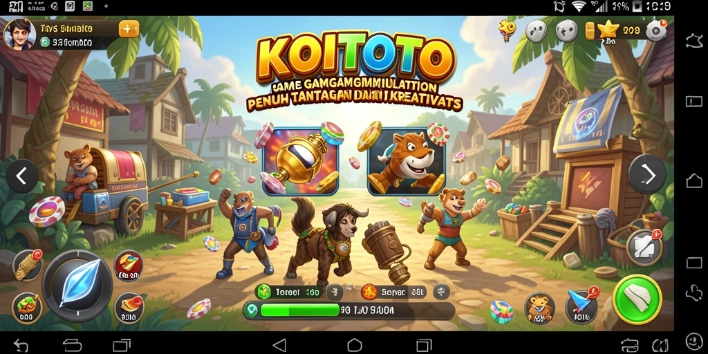 Screenshot gameplay KOITOTO yang menggambarkan kreativitas dan strategi.