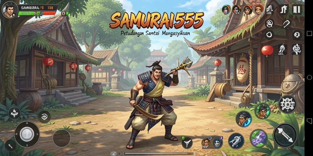 Tangkapan layar utama SAMURAI555 menampilkan aksi seru dalam permainan Casual.