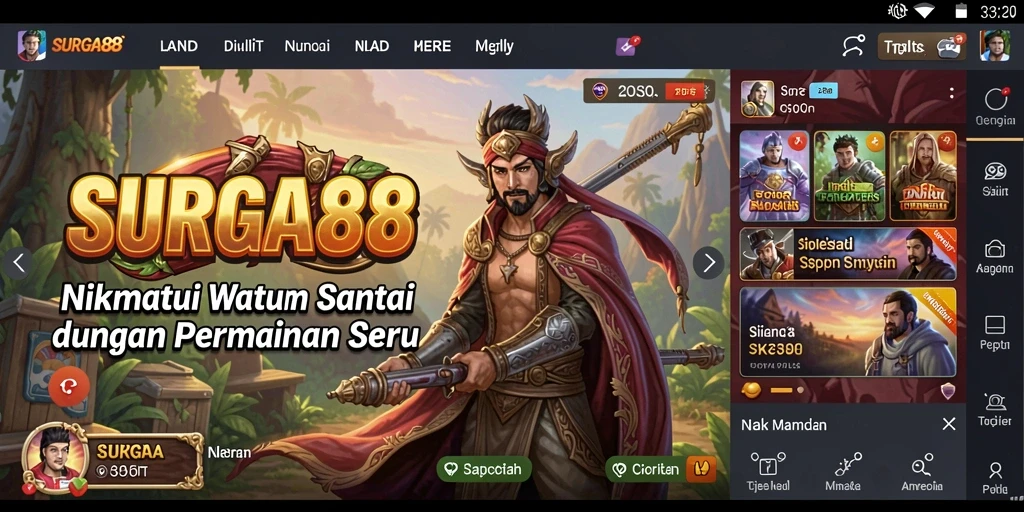 Tampilan gameplay menarik dari SURGA88 yang penuh warna.