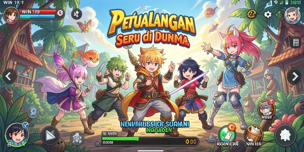 Tangkapan layar dari gameplay WIN199 yang menampilkan aksi seru di dunia anime.