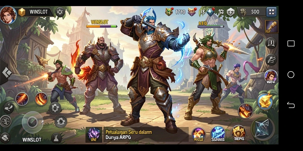 Tampilan aksi mendebarkan dalam gameplay WINSLOT ARPG.